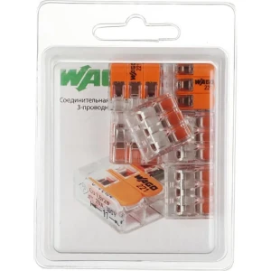 92723023 Клемма Wago Compact 450 В 32 А 3 провода 0.14-4 мм² оранжевый 6 шт 92723023 Клемма Wago Compact 450 В 32 А 3 провода 0.14-4 мм² оранжевый 6 шт