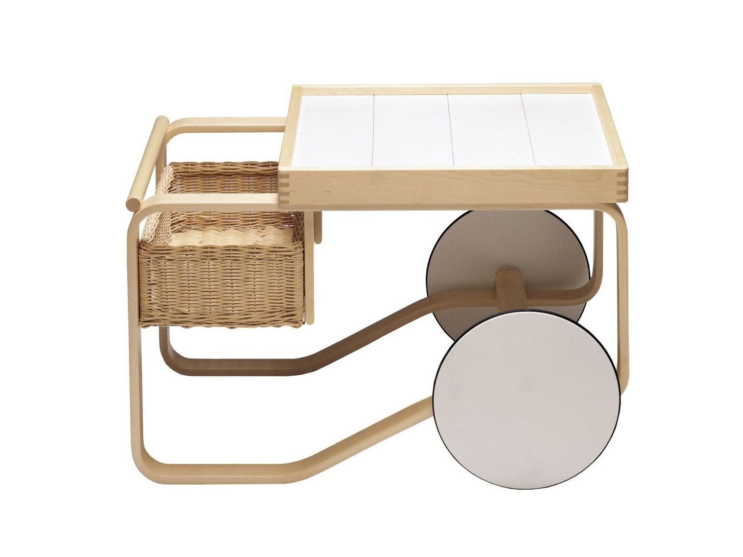 Тележка для еды из березы Artek 900 TEA TROLLEY ARCH-00094584