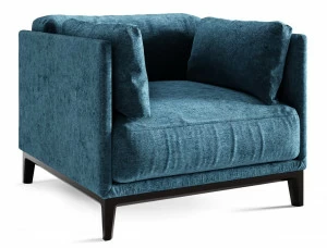 Кресло с мягкими подлокотниками и подушками синее Case THE IDEA ДИЗАЙНЕРСКИЕ 00-3952359 Синий