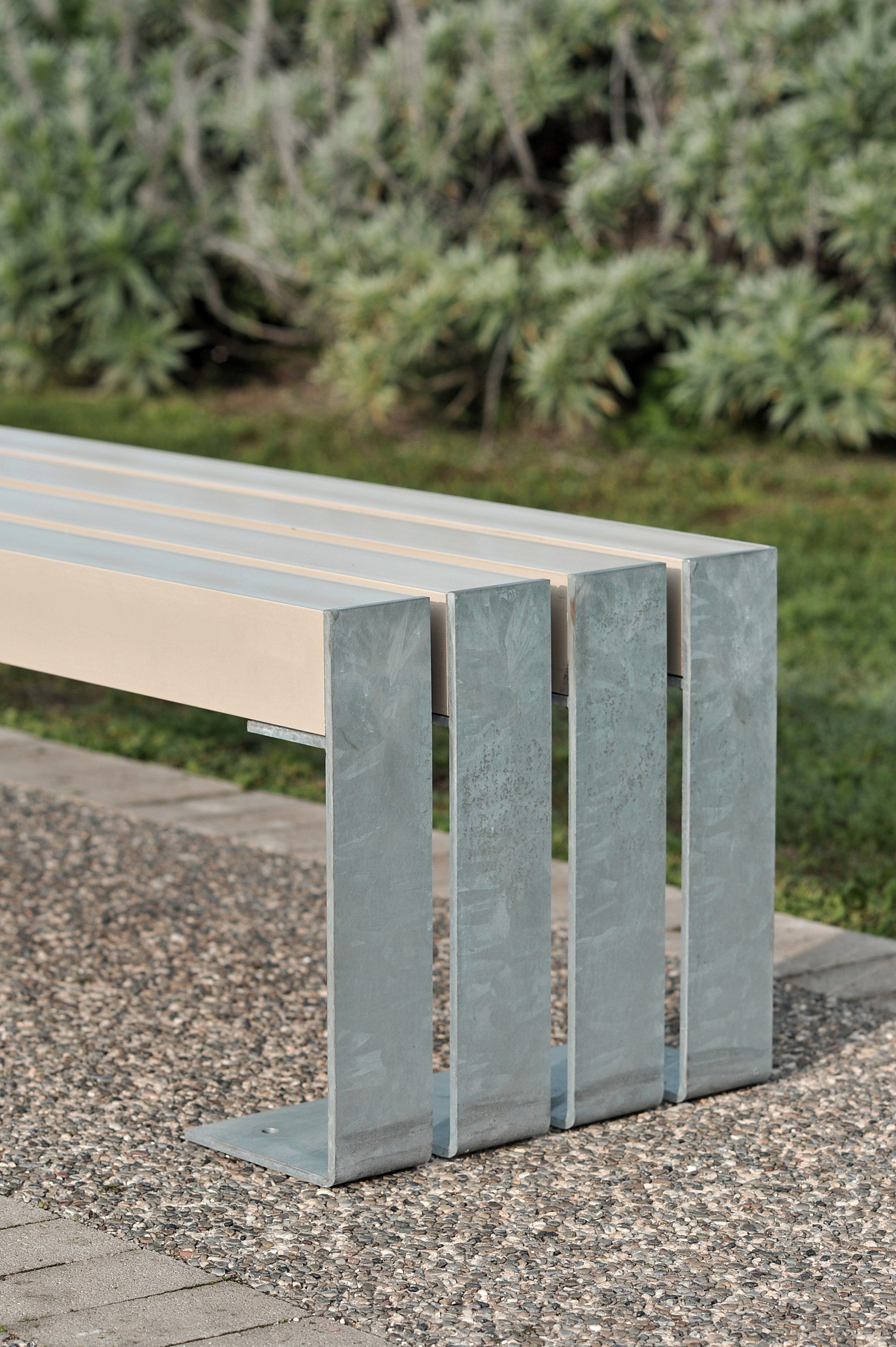 Стальная и деревянная скамья LAB23 ARCH-00015338 - Вид №2