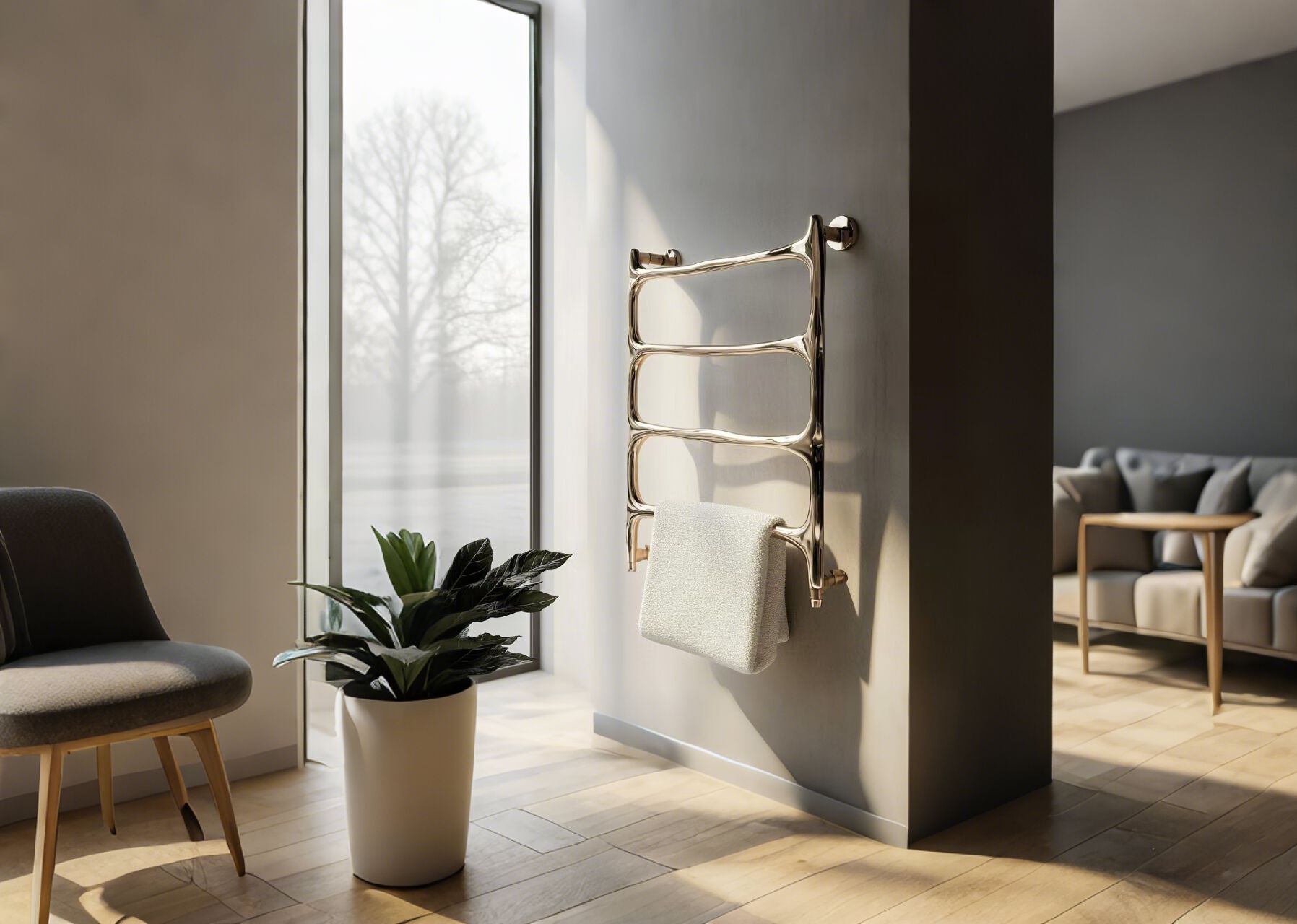 Полотенцесушитель из нержавеющей стали P&Bhusri Master Art Style ARCH-00016543