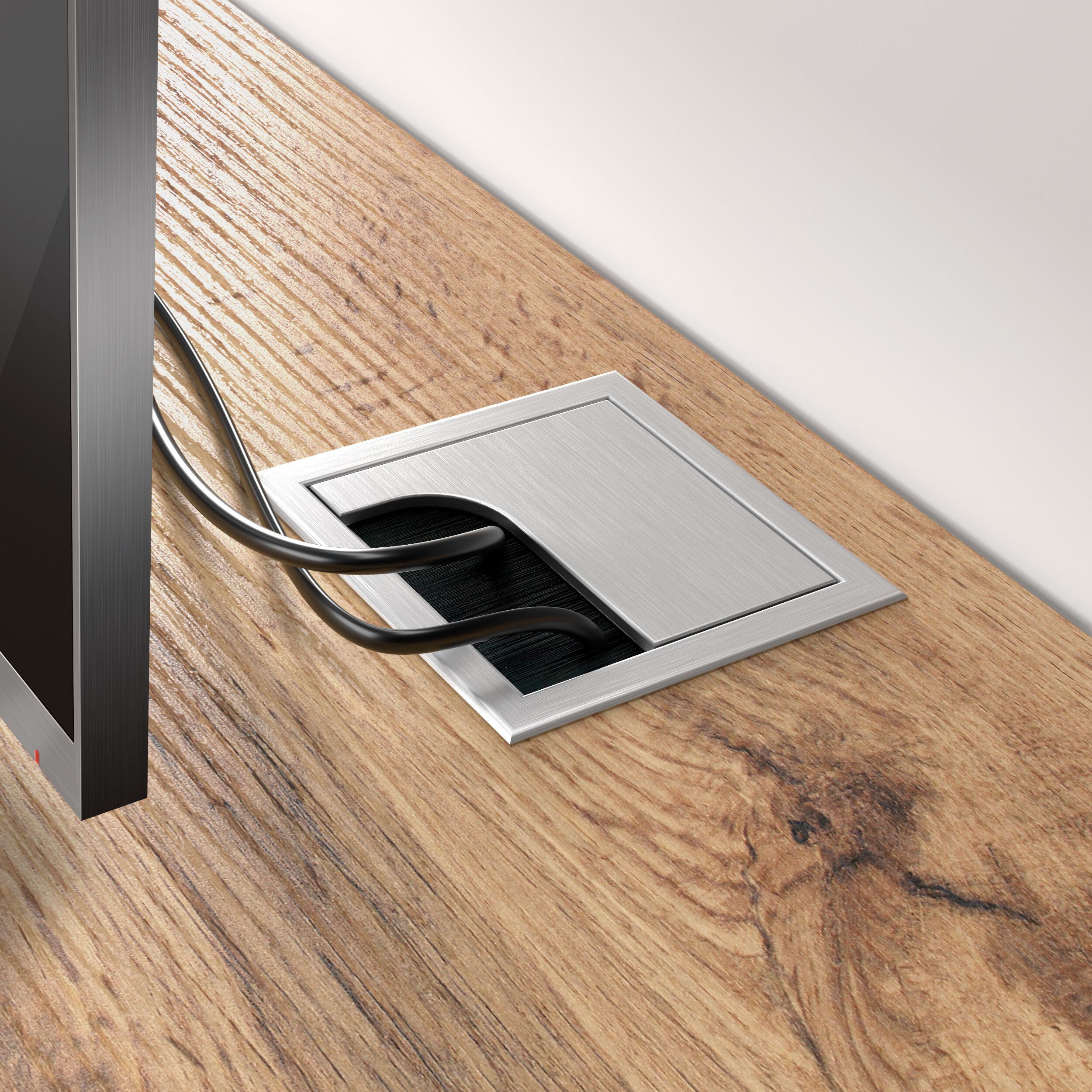 Мебель для телевизора из меламиновой ткани с системой кабельных втулок и распашными дверцами Mobili Fiver Rachele ARCH-00106865 - Вид №1