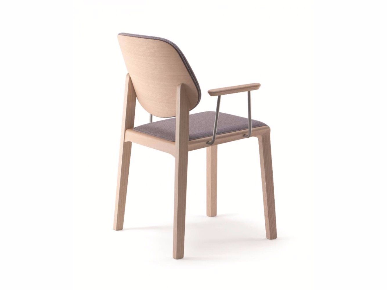 Штабелируемый тканевый стул с подлокотниками Cizeta ARCH-00036941 - Вид №1