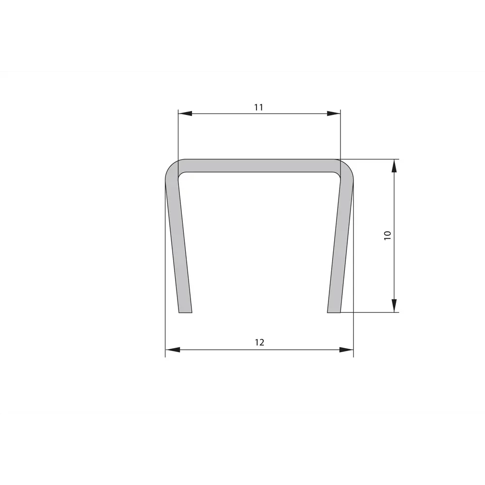 87765792 Профиль ПВХ П-образный 10x13x3000 мм STLM-1015033 Santreyd  - Вид №1
