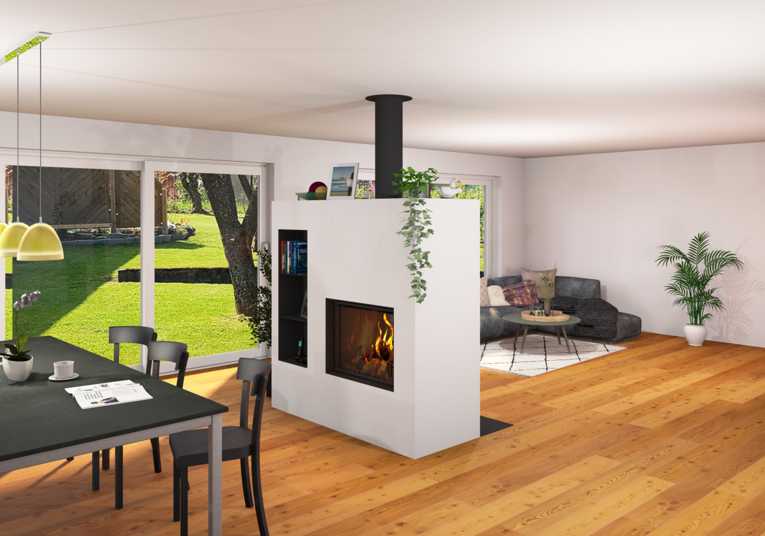 Двухсторонний дровяной камин с каталитическим фильтром RÜEGG Скрипка ARCH-00144893 - Вид №2