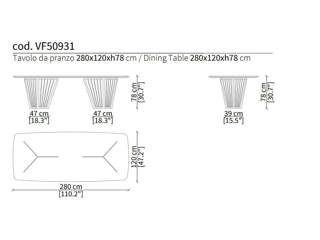 Металлический и мраморный обеденный стол Vittoria Frigerio Alfieri ARCH-00126413 - Вид №4