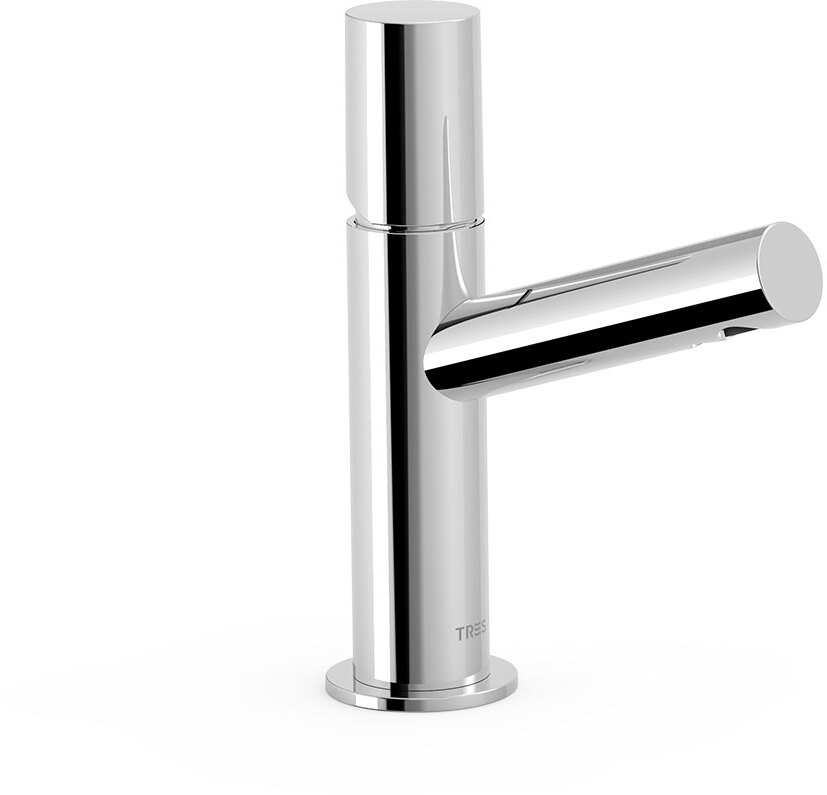 МАКСИМАЛЬНЫЙ смеситель с одной ручкой для умывальника с автоматическим сливом.-06110301D TRES