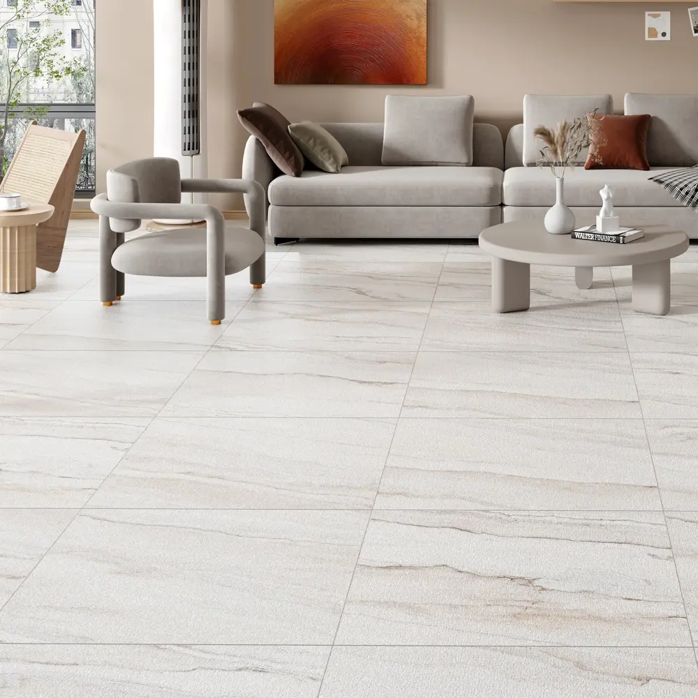 Глазурованный керамогранит Marble Napoli Lapp 60x60 см 1.44 м² лаппатированный цвет бежевый 89458738 STLM-2138653 Santreyd