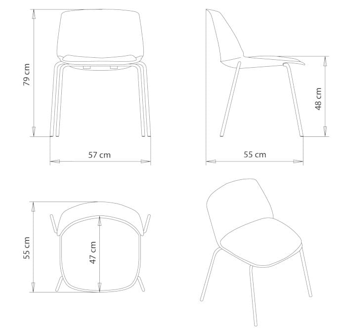 Стул из полипропилена с мягким сиденьем Et al ARCH-00090069 - Вид №2