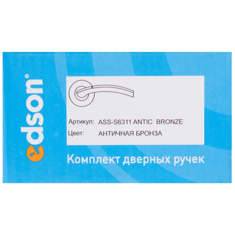 Ручки дверные на розетке ASS-S6311 цвет античная бронза EDSON STLM-2175210 - Вид №3