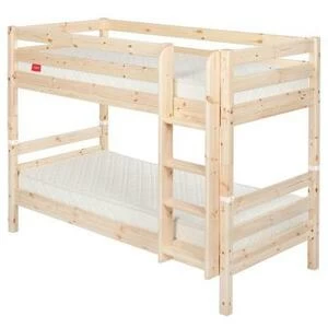 Кровать Flexa Classic двухъярусная с прямой лестницей, лакированная, 190 см