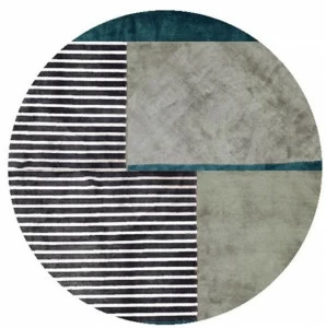Arte di tappeti Круглый коврик ручной работы с геометрическими мотивами Dafè C100