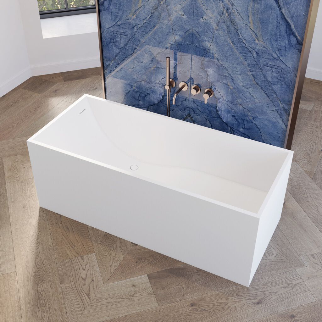 Прямоугольная ванна в центре комнаты в Mineral Stone® RILUXA BIHAM ARCH-00124753 - Вид №3