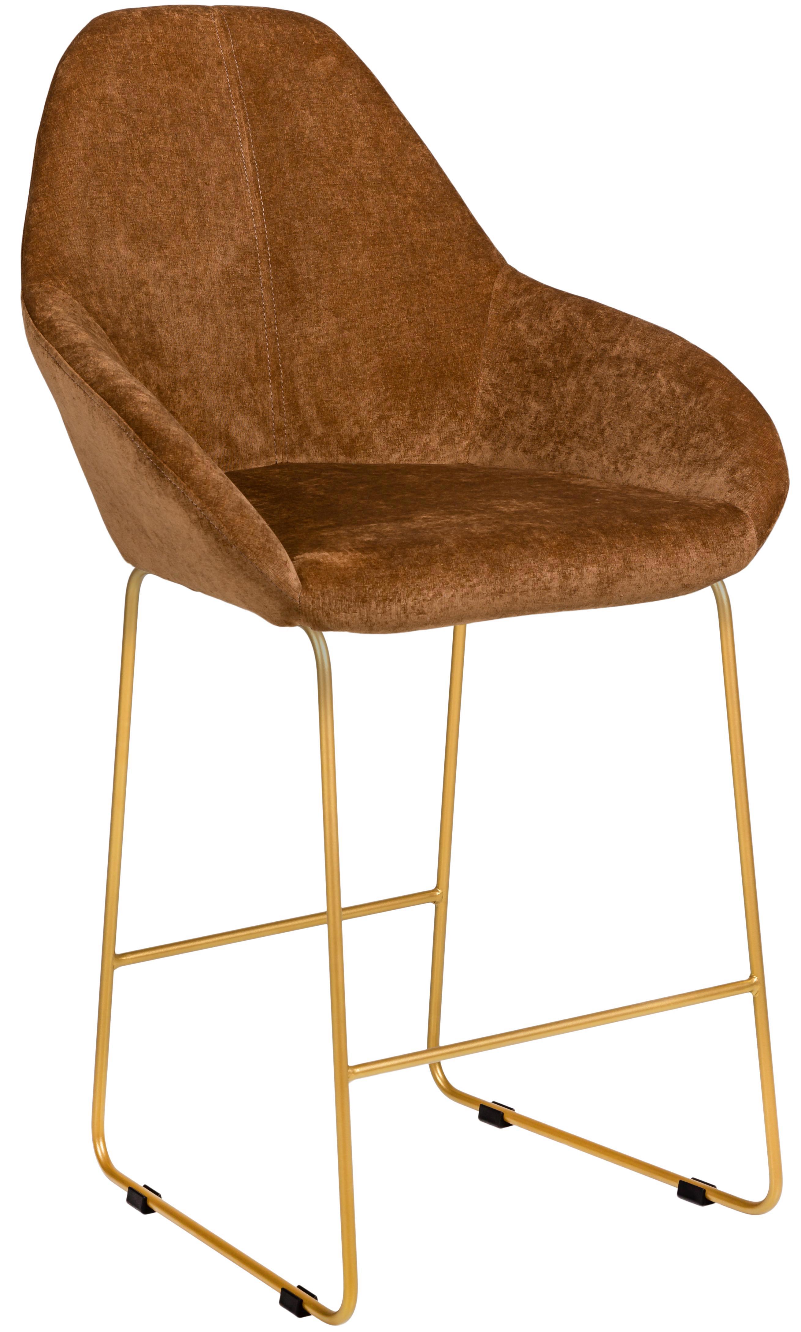 91063248 Барный стул Kent 58.5x114x59.5 см цвет коричневый/золотой STLM-0463892 R-HOME