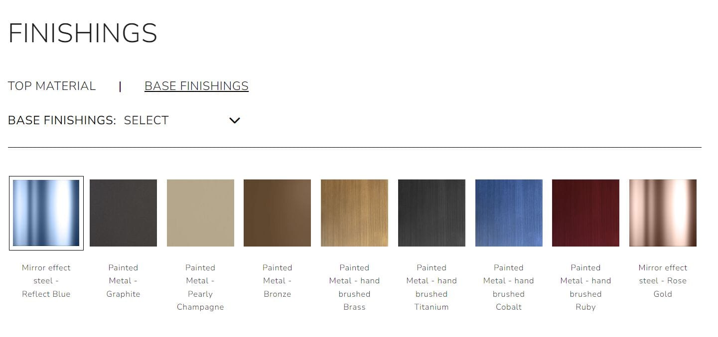 Металлический обеденный стол с керамической столешницей RIFLESSI Onda ARCH-00150859 - Вид №11