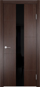 93718184 Дверь межкомнатная Турин (14) остекленная полипропилен цвет дуб графит вералинга 200 x 60 см STLM-0554458 CASAPORTE