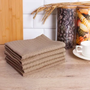 Набор полотенец вафельных Belezza Сальвадор 40x60 см цвет бежевый 4 шт.