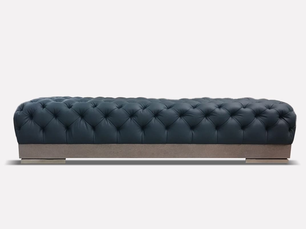 Кожаная мягкая скамейка из Капитона MORADA облако ARCH-00118745