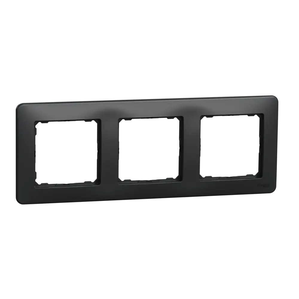 Рамка для розеток и выключателей Systeme Electric Sedna Design 3 поста, цвет антрацит STLM-2117761 - Вид №1