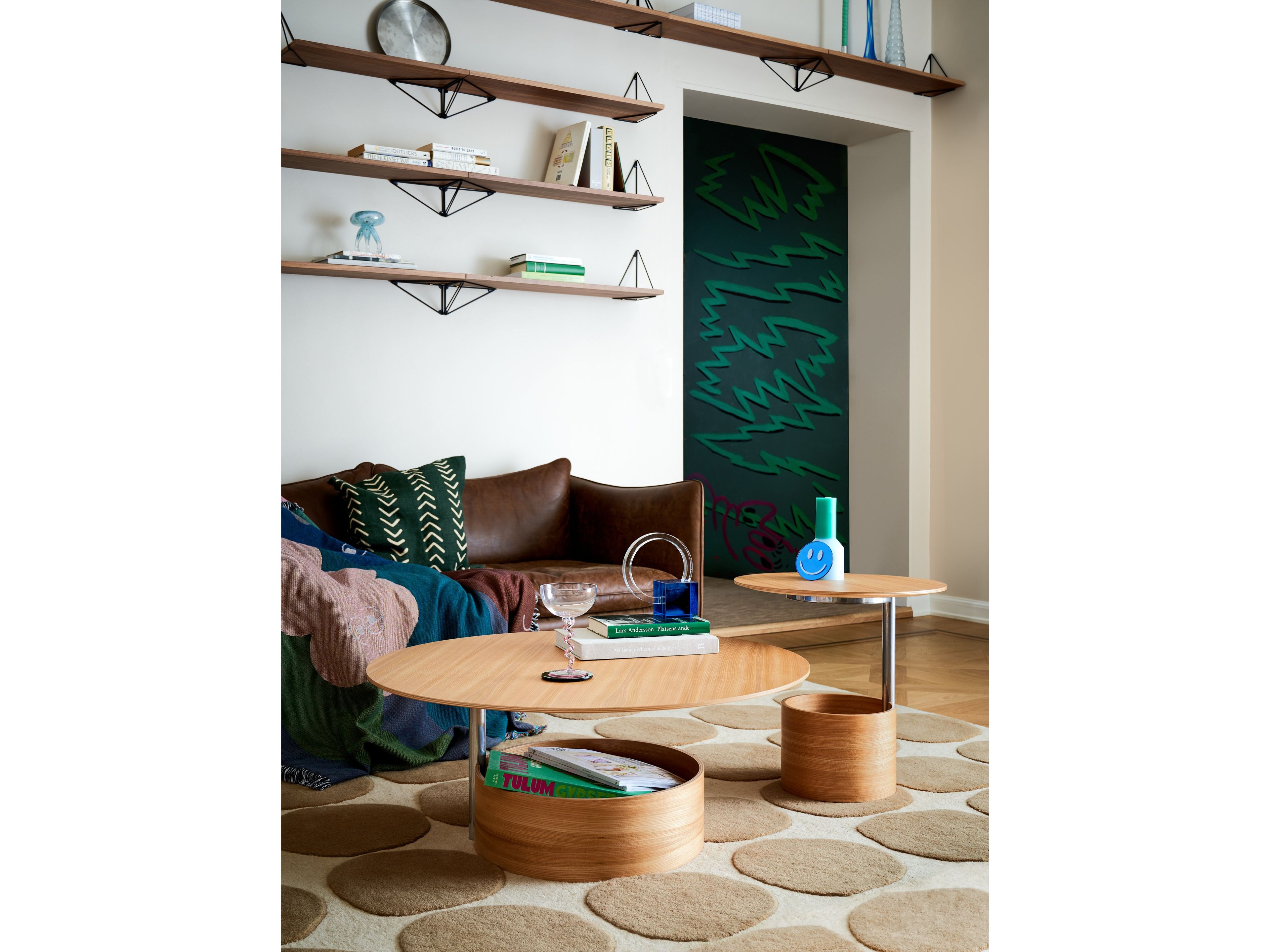 Низкий круглый журнальный столик с отсеком для хранения Maze PARASOL L ARCH-00010915 - Вид №5