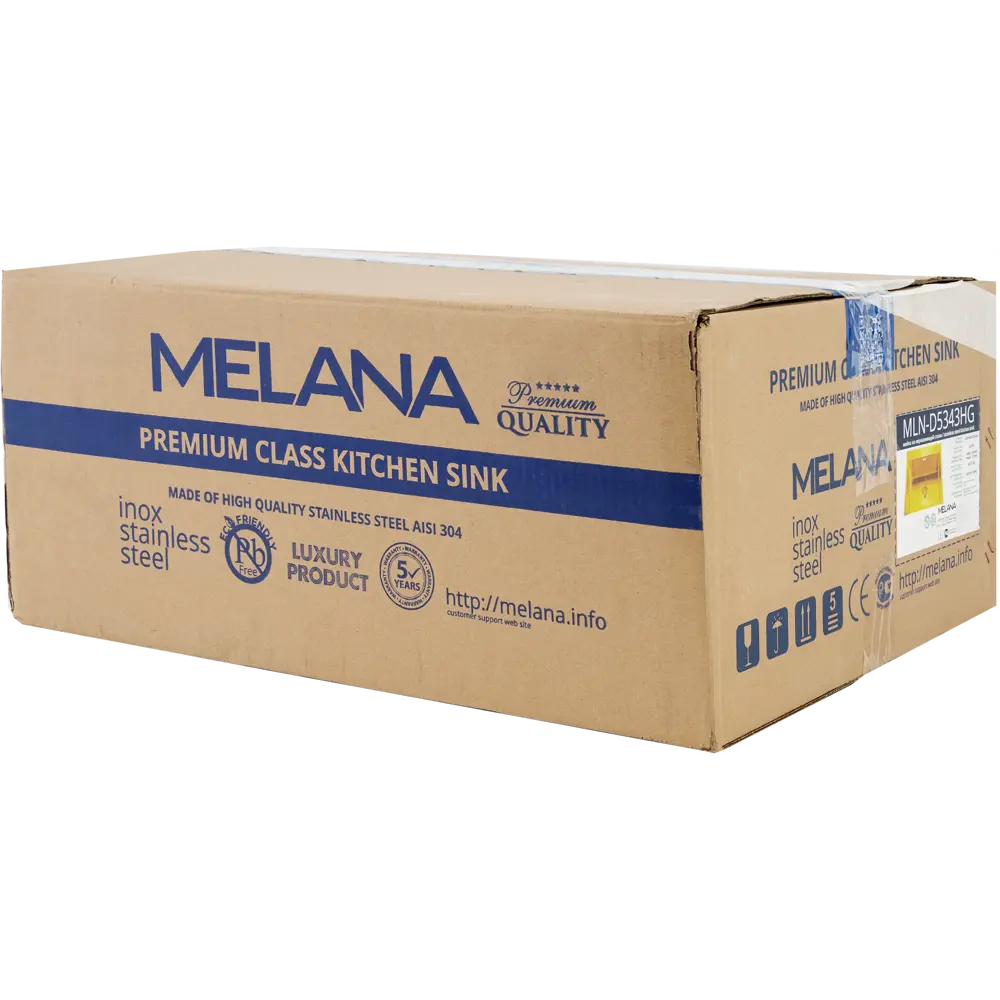 Мойка врезная MELANA прямоугольная 53x43 см глубина 21 см матовый нержавеющая сталь цвет золотой 82520258 STLM-2127815  - Вид №4