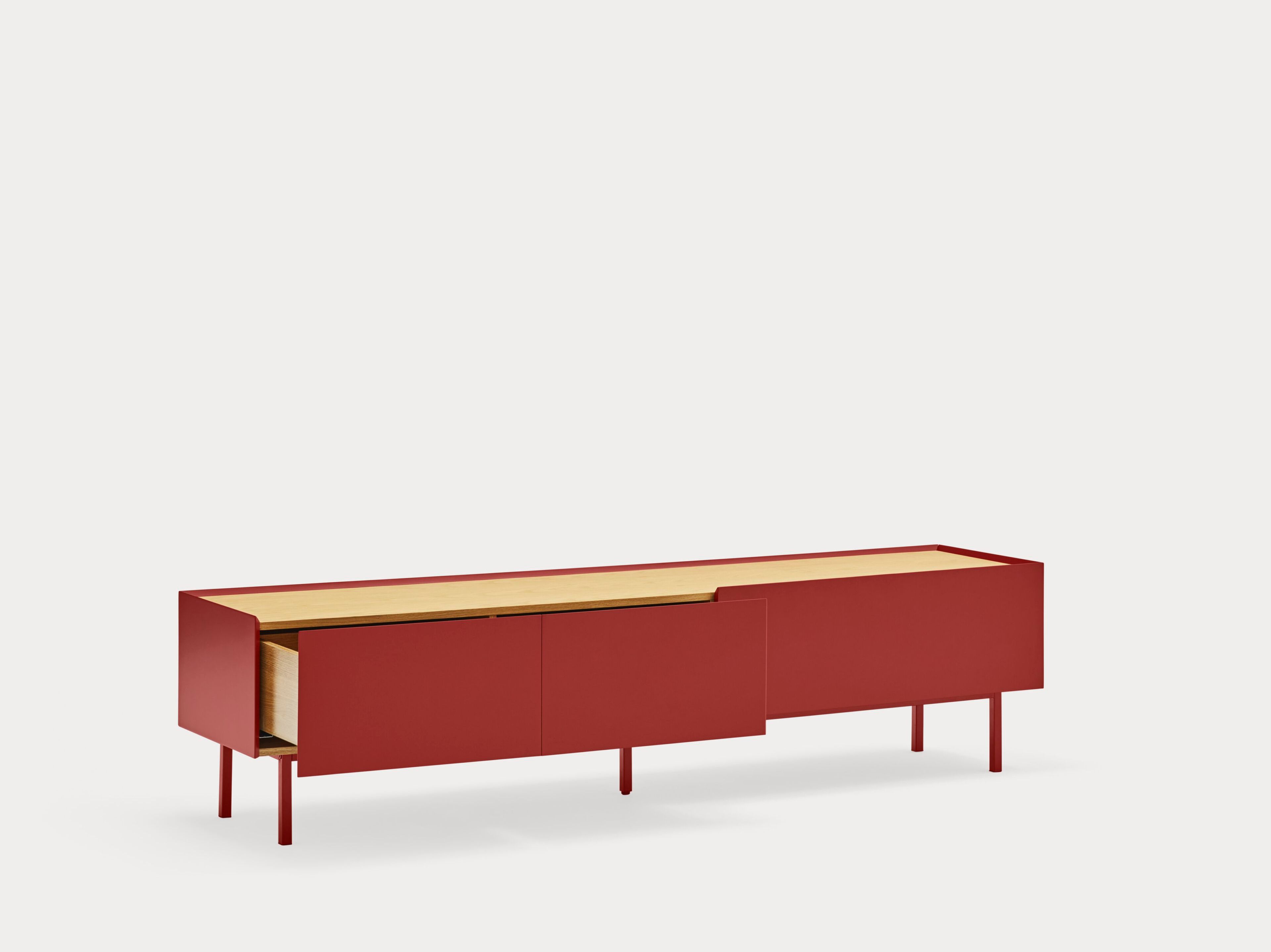 Шкаф для телевизора из шпона с распашными дверцами и ящиками TEULAT Arista ARCH-00021520 - Вид №5