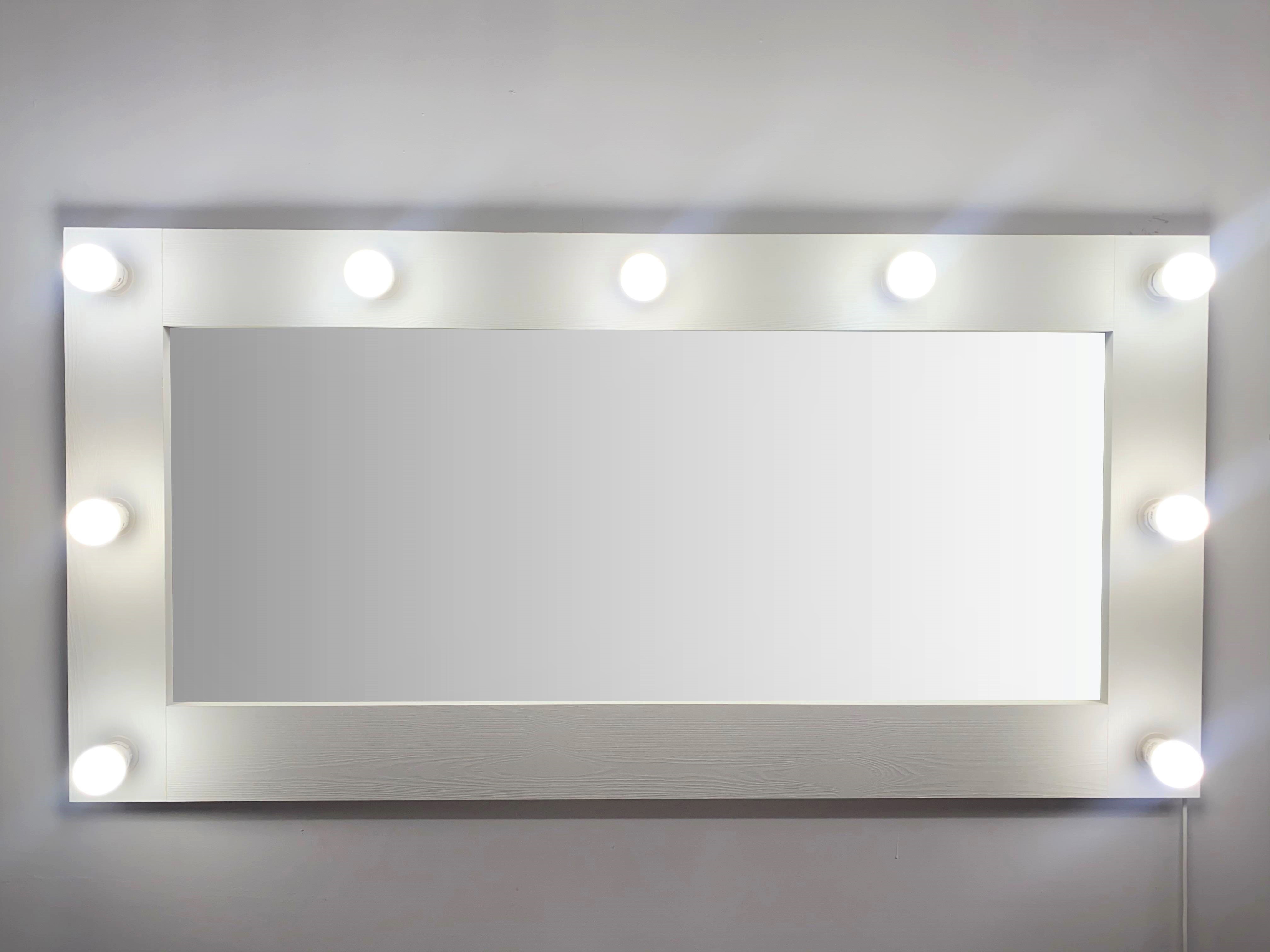91053084 Гримерное зеркало с лампочками 60x120 см цвет белый STLM-0458994 BEAUTYUP