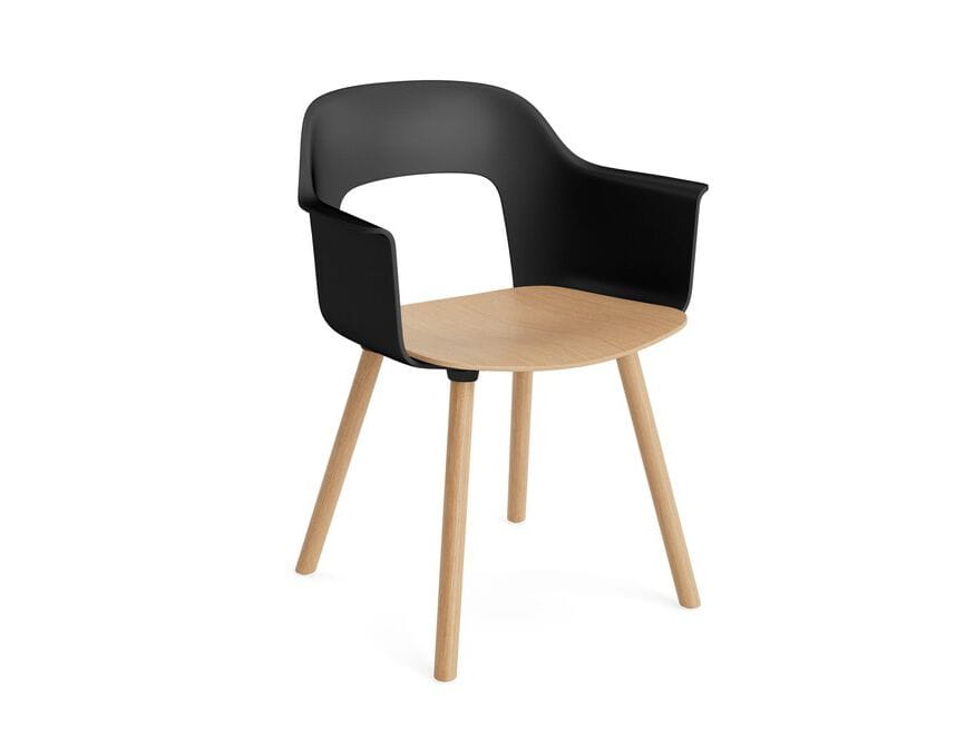 Подлокотник из полипропилена с деревянным сиденьем Hay макет ARCH-00040504 - Вид №14