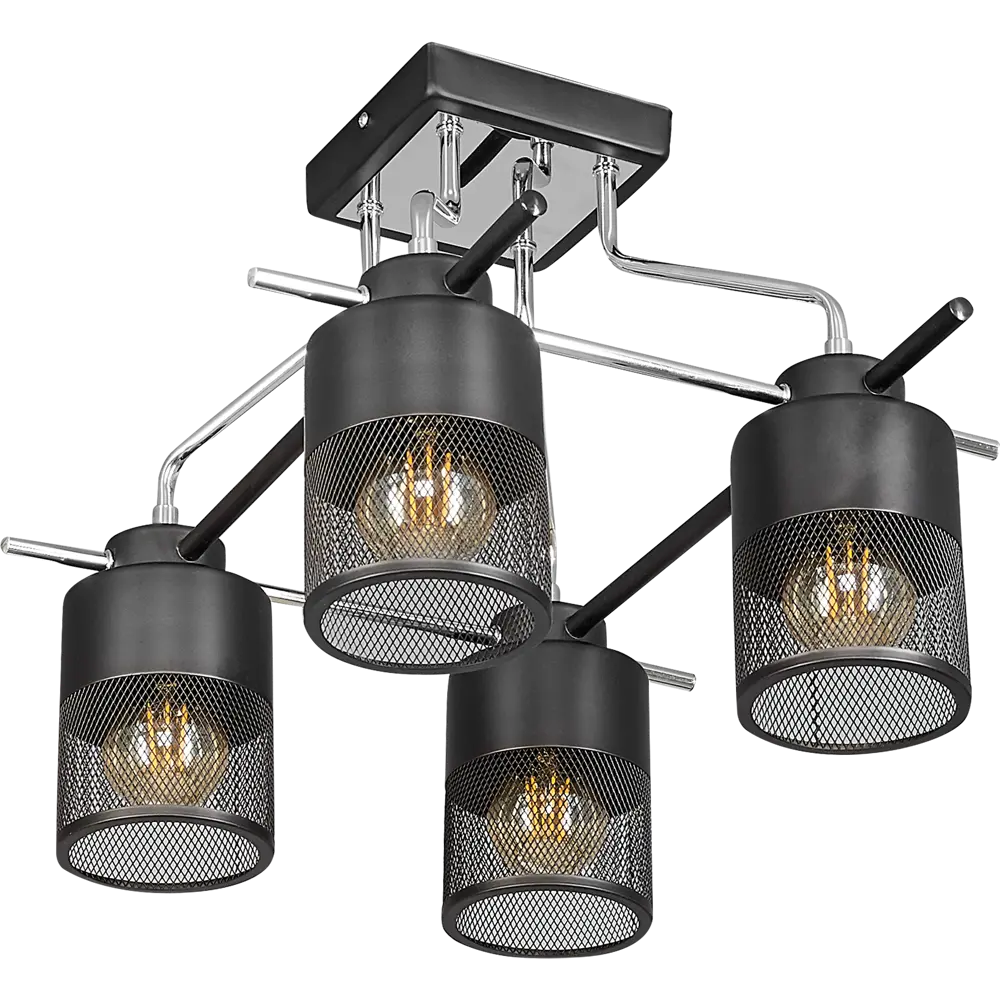 Люстра потолочная Element «Mudi» 2345/4C, 4 лампы, 16 м², цвет чёрный/хром 82187861 STLM-2000331 JLIGHT 