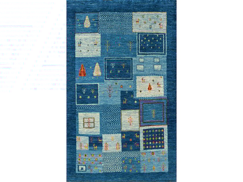 Шерстяной прямоугольный клетчатый ковер Zollanvari Gabbehs Geometric ARCH-00083307