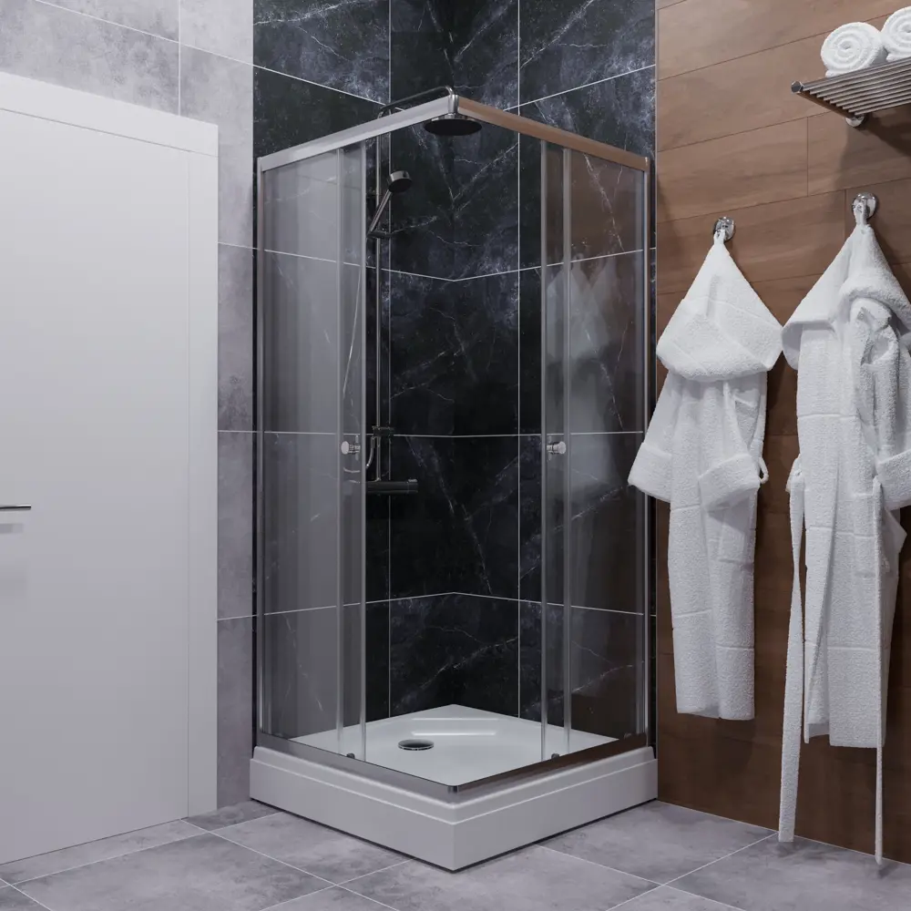 Душевой уголок Тритон Cube 90×90 см с хромированным профилем 89436764 STLM-1570323