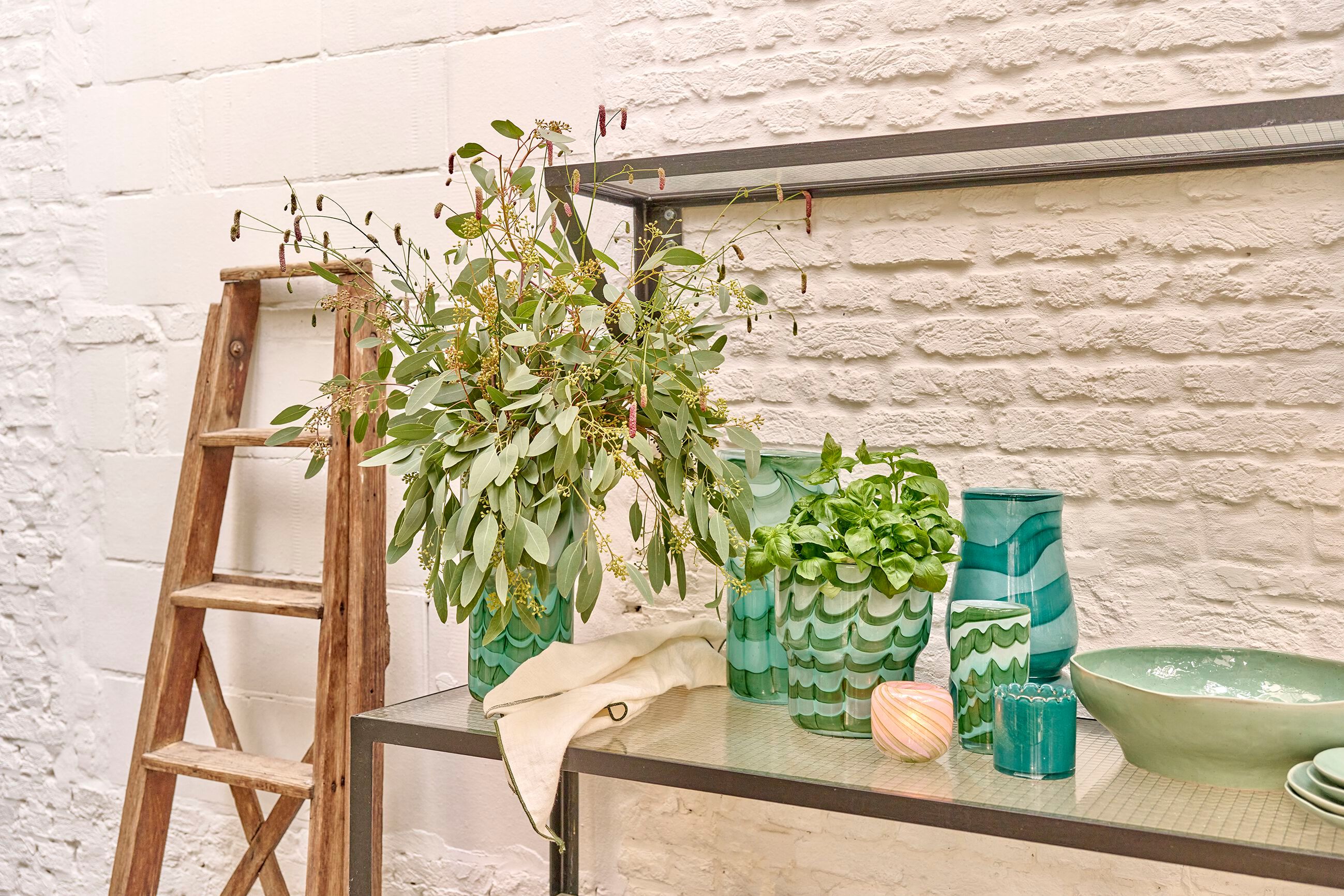 Круглая ваза из дутого стекла POMAX WAVES ARCH-00099242 - Вид №3