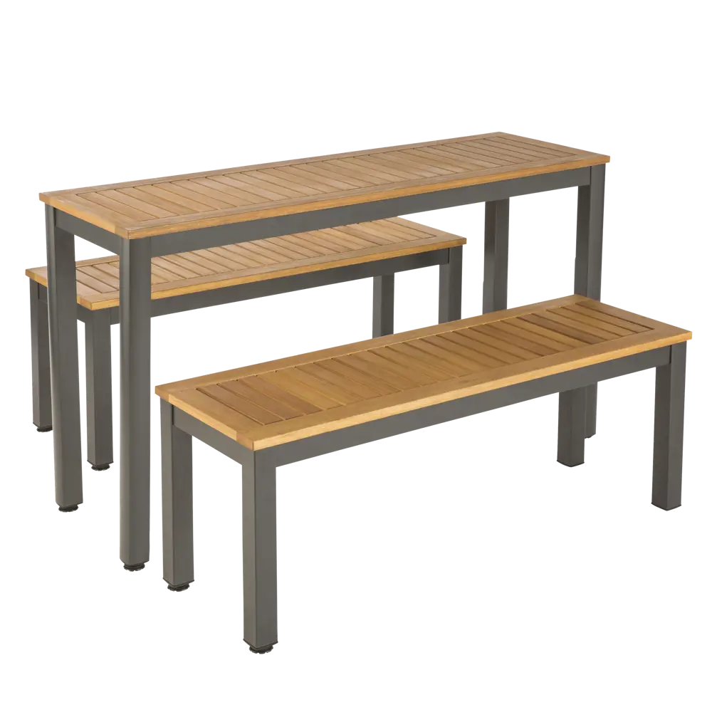 Скамейка балконная Naterial Oris 130/45 43x38x118 см алюминий цвет эвкалипт STLM-2212089 - Вид №4