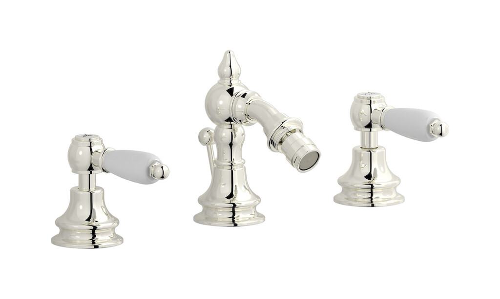 Смеситель для биде на 3 отверстия с донным клапаном WE ARE IB hl393pl_2 Platinum Hermes