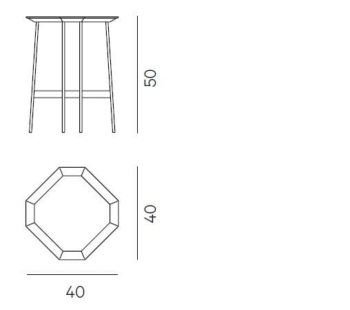 Высокий восьмиугольный латунный журнальный столик Henge OCTAGON ARCH-00040325 - Вид №2