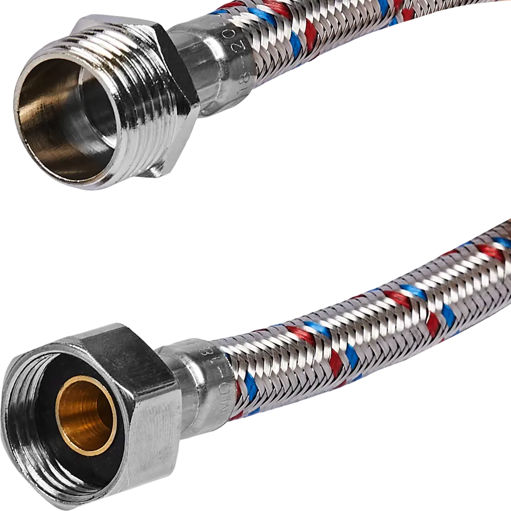 Гибкая подводка для воды ДТРД 50 см x 1/2" наружная-внутренняя резьба STLM-2003179 - Вид №1