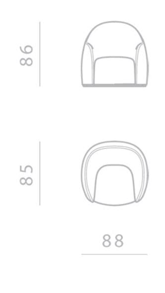 Кожаное кресло с подлокотниками GHIDINI1961 Sweet ARCH-00143424 - Вид №6