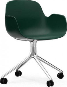 604977 Кресло Swivel 4W Aluminium / Green Normann Copenhagen Form