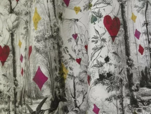 LELIEVRE Жаккардовая ткань из вискозы с графическими мотивами Jean paul gaultier - pop rock 3489