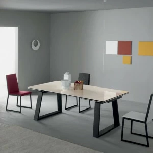 Italy Dream Design Выдвижной прямоугольный обеденный стол из алюминия в современном стиле