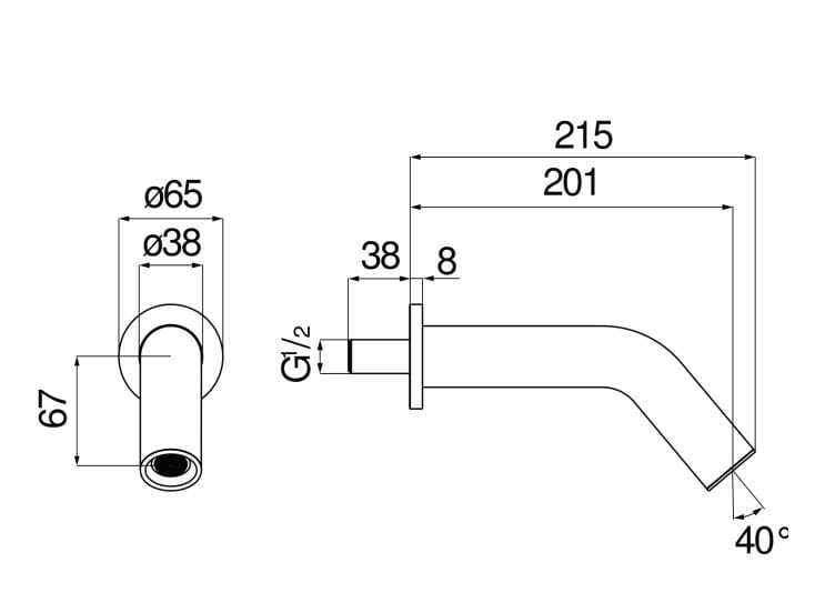Настенная душевая головка с кронштейном Nobili Солнце ARCH-00091838 - Вид №5