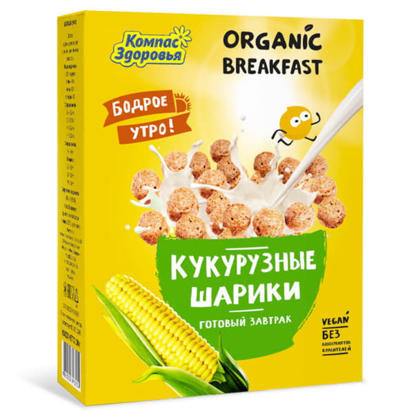 Шарики Кукурузные Компас Здоровья 100 г Santreyd 12934