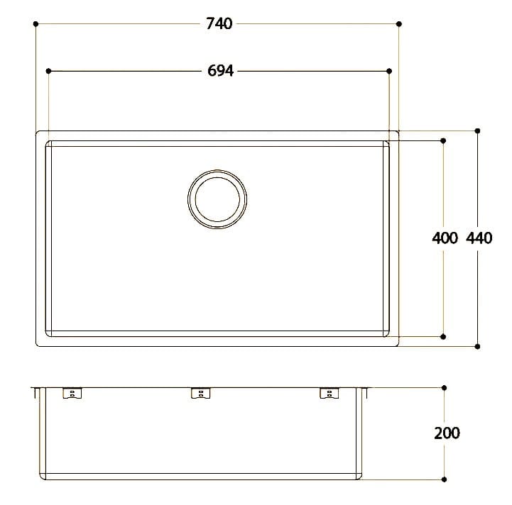 Раковина из нержавеющей стали Evhoc Lumium ARCH-00064252 - Вид №3