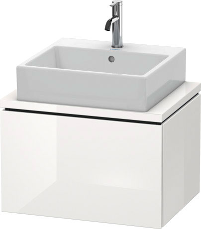 LC580003838 Тумбочка для компактной консоли L-Cube #LC5800 620 x 477 мм Доломитово-серый глянцевый лак Duravit - Вид №2
