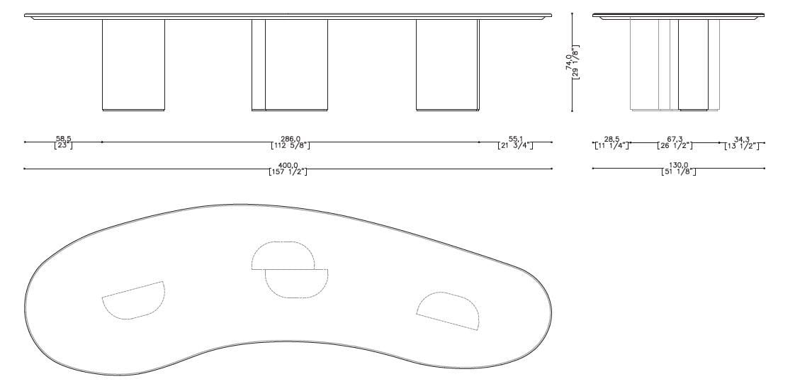 Стеклянный обеденный стол Sicis PHILIPPE ARCH-00125274 - Вид №13