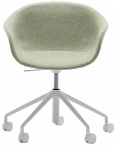 Andreu World Поворотное офисное кресло из ткани с 5 спицами на колесиках Next So0498