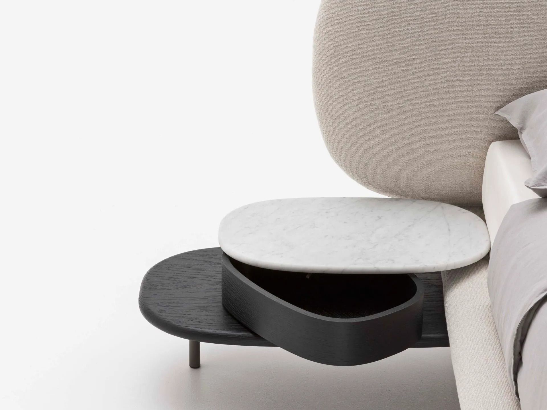 Мягкая кровать из ткани с мягким изголовьем Alf DaFrè Neyõ ARCH-00100012 - Вид №14