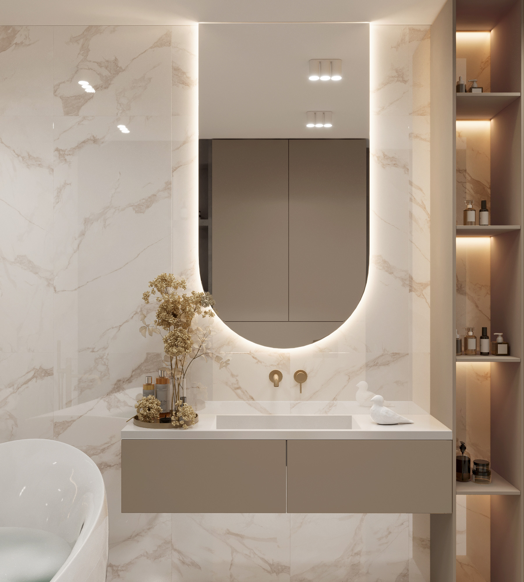 Керамогранит CALACATTA BIANCO 60х120 Arcadia Ceramica FP1019-A - Вид №3
