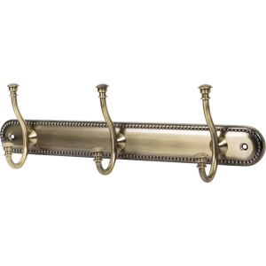 Планка 3 крючка Grampus Alfa цвет античная латунь