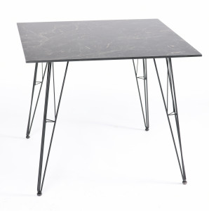3029-90-90-SHT-TU10 "Руссо" обеденный стол из HPL квадратный 90х90см, цвет "мрамор" 4SIS